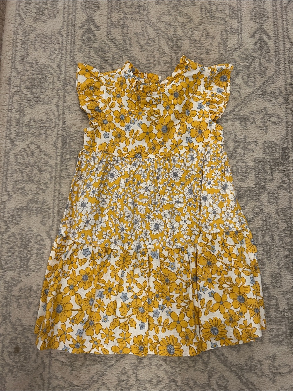 Carter's Yellow Floral Tiered Girls' Dress